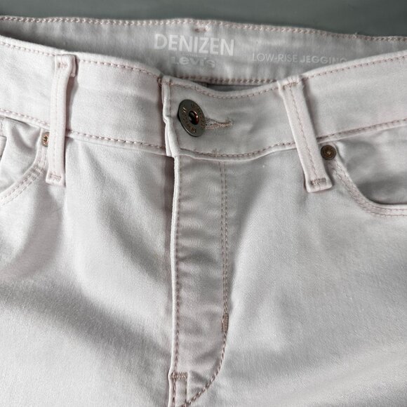 Denizen Levis Denim Stretch Jeans Low Rise Jeggings Straight Women White - Picture 5 of 16